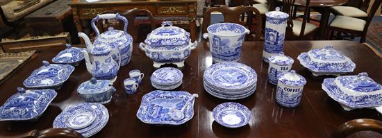 A collection of Spode Italian blue and white dinner ware